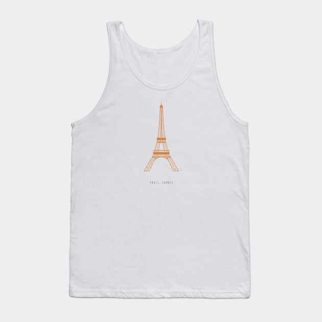 Paris Eiffel Tower Vintage Aesthetic Tank Top by lymancreativeco